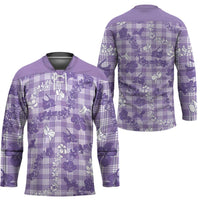 Poni Aloha Hawaii Hockey Jersey Plumeria Lei With Palaka Motif - Polynesian Pride