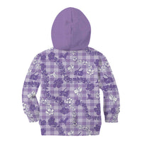 Poni Aloha Hawaii Kid Hoodie Plumeria Lei With Palaka Motif LT14 - Polynesian Pride
