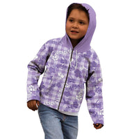 Poni Aloha Hawaii Kid Hoodie Plumeria Lei With Palaka Motif LT14 - Polynesian Pride