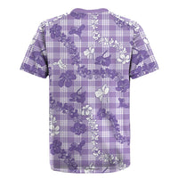 Poni Aloha Hawaii Rugby Jersey Plumeria Lei With Palaka Motif - Polynesian Pride