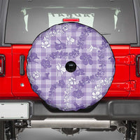 Poni Aloha Hawaii Spare Tire Cover Plumeria Lei With Palaka Motif - Polynesian Pride