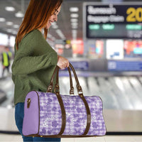 Poni Aloha Hawaii Travel Bag Plumeria Lei With Palaka Motif - Polynesian Pride