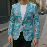 Polu Aloha Hawaii Blazer Plumeria Lei With Palaka Motif - Polynesian Pride