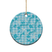 Polu Aloha Hawaii Ceramic Ornament Plumeria Lei With Palaka Motif - Polynesian Pride