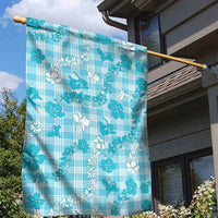 Polu Aloha Hawaii Garden Flag Plumeria Lei With Palaka Motif - Polynesian Pride