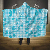Polu Aloha Hawaii Hooded Blanket Plumeria Lei With Palaka Motif - Polynesian Pride