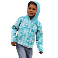 Polu Aloha Hawaii Kid Hoodie Plumeria Lei With Palaka Motif LT14 - Polynesian Pride