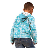 Polu Aloha Hawaii Kid Hoodie Plumeria Lei With Palaka Motif LT14 - Polynesian Pride