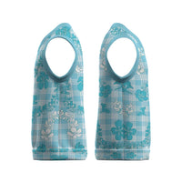 Polu Aloha Hawaii Christmas Knitted V-Neck Vest Plumeria Lei With Palaka Motif - Polynesian Pride