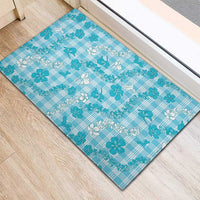 Polu Aloha Hawaii Rubber Doormat Plumeria Lei With Palaka Motif - Polynesian Pride