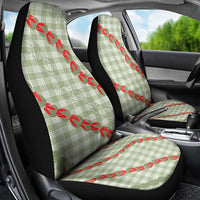 Omaomao Aloha Hawaii Car Seat Cover Rosebud Lei With Palaka Motif - Polynesian Pride