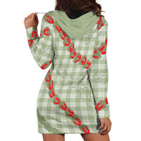 Omaomao Aloha Hawaii Hoodie Dress Rosebud Lei With Palaka Motif - Polynesian Pride