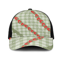 Omaomao Aloha Hawaii Mesh Trucker Cap Rosebud Lei With Palaka Motif - Polynesian Pride