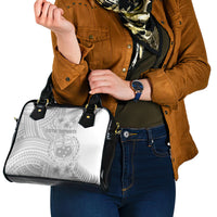 Samoa White Sunday Shoulder Handbag Manuia le Aso Sa o Tamaiti Polynesian Plumeria LT14 - Polynesian Pride