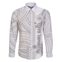 personalised-samoa-white-sunday-family-matching-long-sleeve-bodycon-dress-and-hawaiian-shirt-manuia-le-aso-sa-o-tamaiti-polynesian-plumeria