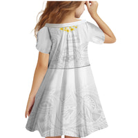 Samoa White Sunday Family Matching Mermaid Dress and Hawaiian Shirt Lotu Tamaiti 2023 With Coat Of Arms LT14 - Polynesian Pride