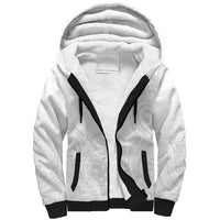 Personalised Samoa White Sunday Sherpa Hoodie Lotu Tamaiti 2023 With Coat Of Arms LT14 Unisex White - Polynesian Pride