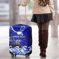 Personalised American Samoa Fautasi Race Luggage Cover Eagle With Polynesian Pattern LT14 - Polynesian Pride