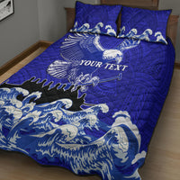 Personalised American Samoa Fautasi Race Quilt Bed Set Eagle With Polynesian Pattern LT14 - Polynesian Pride