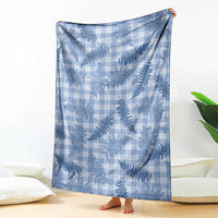 Blue Palaka Hawaii Palapalai Blanket Hawaiian Fern - Polynesian Pride