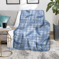 Blue Palaka Hawaii Palapalai Blanket Hawaiian Fern - Polynesian Pride