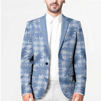 Blue Palaka Hawaii Palapalai Blazer Hawaiian Fern - Polynesian Pride