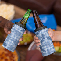 Blue Palaka Hawaii Palapalai 4 in 1 Can Cooler Tumbler Hawaiian Fern - Polynesian Pride