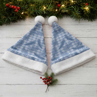 Blue Palaka Hawaii Palapalai Christmas Santa Hat Hawaiian Fern LT14 - Polynesian Pride