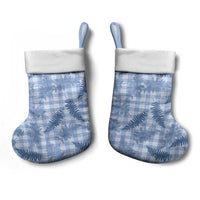 Blue Palaka Hawaii Palapalai Christmas Stocking Hawaiian Fern - Polynesian Pride