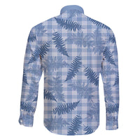 Blue Palaka Hawaii Palapalai Family Matching Off The Shoulder Long Sleeve Dress and Hawaiian Shirt Hawaiian Fern - Polynesian Pride
