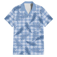 Blue Palaka Hawaii Palapalai Family Matching Short Sleeve Bodycon Dress and Hawaiian Shirt Hawaiian Fern - Polynesian Pride