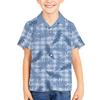 Blue Palaka Hawaii Palapalai Hawaiian Shirt Hawaiian Fern - Polynesian Pride