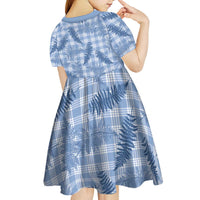 Blue Palaka Hawaii Palapalai Kid Short Sleeve Dress Hawaiian Fern LT14 - Polynesian Pride