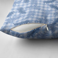 Blue Palaka Hawaii Palapalai Pillow Cover Hawaiian Fern - Polynesian Pride