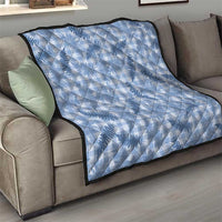 Blue Palaka Hawaii Palapalai Quilt Hawaiian Fern - Polynesian Pride