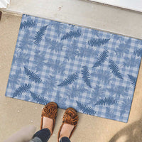 Blue Palaka Hawaii Palapalai Rubber Doormat Hawaiian Fern - Polynesian Pride
