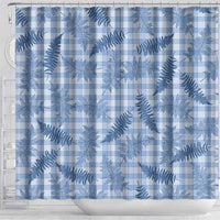 Blue Palaka Hawaii Palapalai Shower Curtain Hawaiian Fern - Polynesian Pride