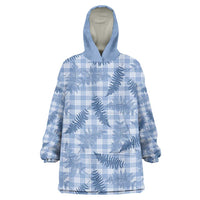 Blue Palaka Hawaii Palapalai Wearable Blanket Hoodie Hawaiian Fern - Polynesian Pride