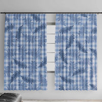Blue Palaka Hawaii Palapalai Window Curtain Hawaiian Fern - Polynesian Pride