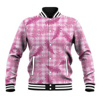 Purple Palaka Hawaii Palapalai Baseball Jacket Hawaiian Fern - Polynesian Pride