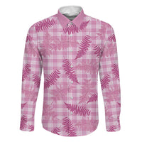 Purple Palaka Hawaii Palapalai Family Matching Summer Maxi Dress and Hawaiian Shirt Hawaiian Fern LT14 Dad's Shirt - Long Sleeve Purple - Polynesian Pride