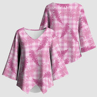 Purple Palaka Hawaii Palapalai Kimono Sleeve Blouse Hawaiian Fern - Polynesian Pride