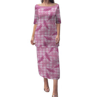 Purple Palaka Hawaii Palapalai Puletasi Hawaiian Fern LT14 Long Dress Purple - Polynesian Pride