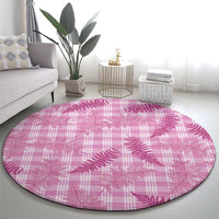 Purple Palaka Hawaii Palapalai Round Carpet Hawaiian Fern - Polynesian Pride