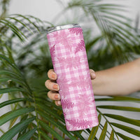Purple Palaka Hawaii Palapalai Skinny Tumbler Hawaiian Fern - Polynesian Pride