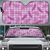 Pink Palaka Hawaii Palapalai Auto Sun Shade Hawaiian Fern - Polynesian Pride