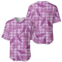 Pink Palaka Hawaii Palapalai Baseball Jersey Hawaiian Fern - Polynesian Pride