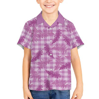 Pink Palaka Hawaii Palapalai Kid Hawaiian Shirt Hawaiian Fern - Polynesian Pride