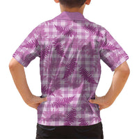 Pink Palaka Hawaii Palapalai Kid Hawaiian Shirt Hawaiian Fern - Polynesian Pride