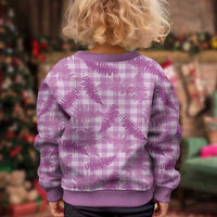 Pink Palaka Hawaii Palapalai Kid Ugly Christmas Sweater Hawaiian Fern - Polynesian Pride